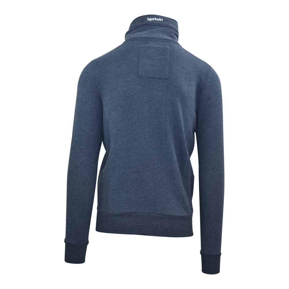 Männliches Model mit Björkvin Sweatjacke in Total Eclipse Melange 