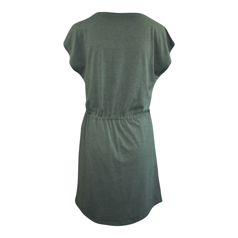 Weibliches Model mit CAMPS BAY Jerseykleid in Balsam Green Melange