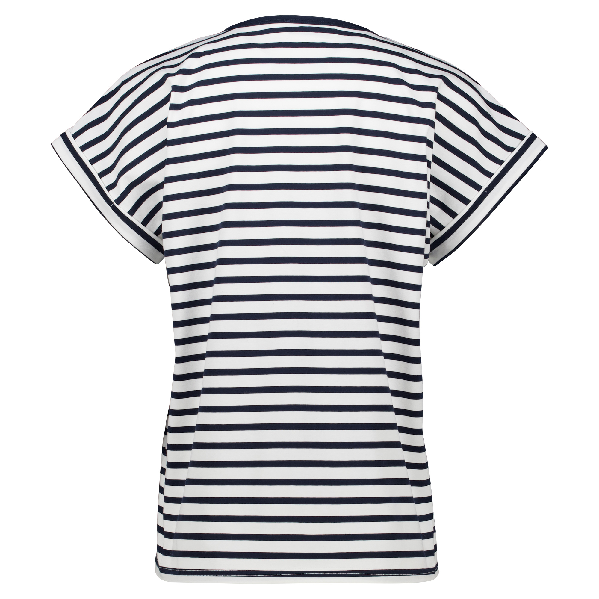 Weibliches Model mit CAMPS BAY T-Shirt in Navy Combi
