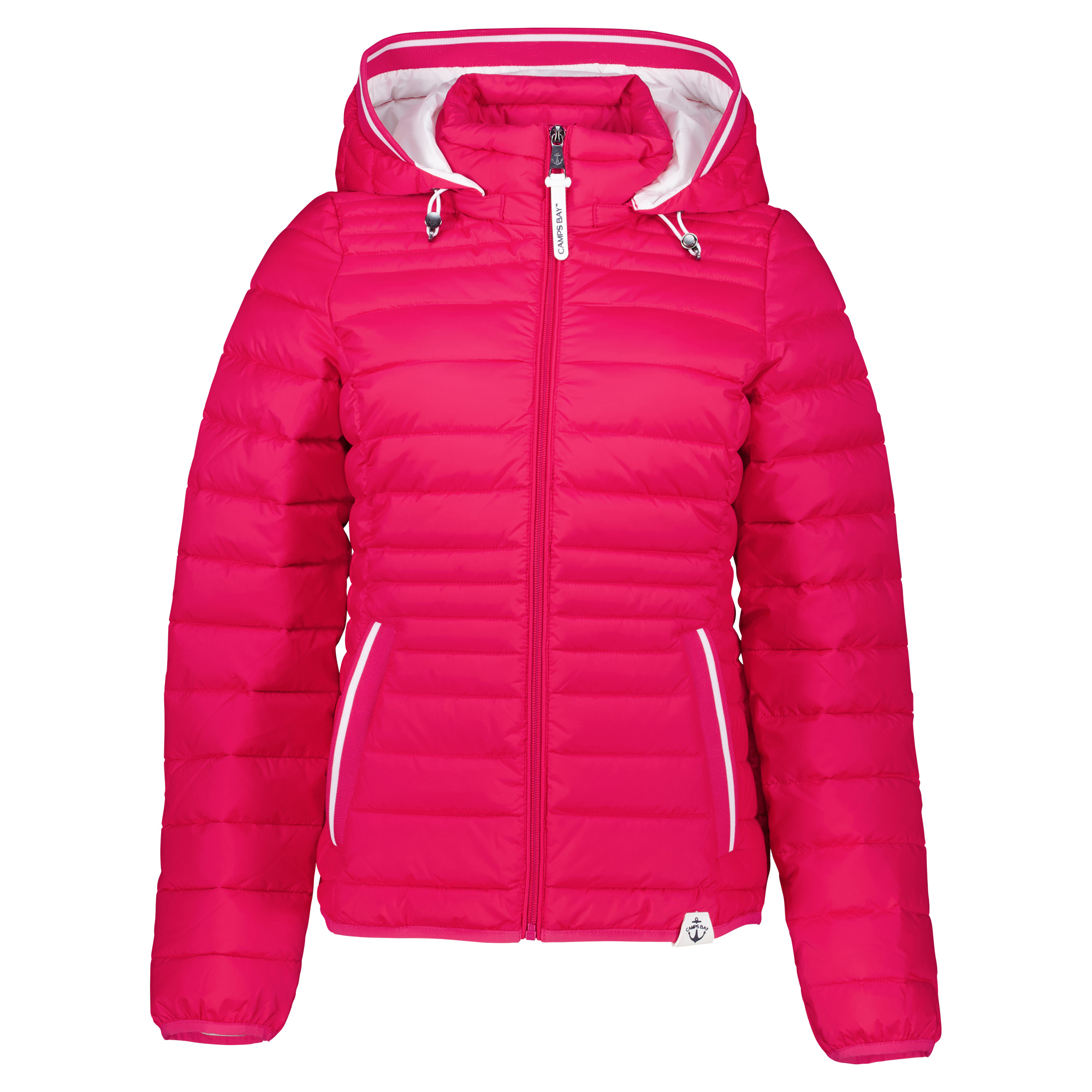 Weibliches Model mit CAMPS BAY Steppjacke in Bright Rose