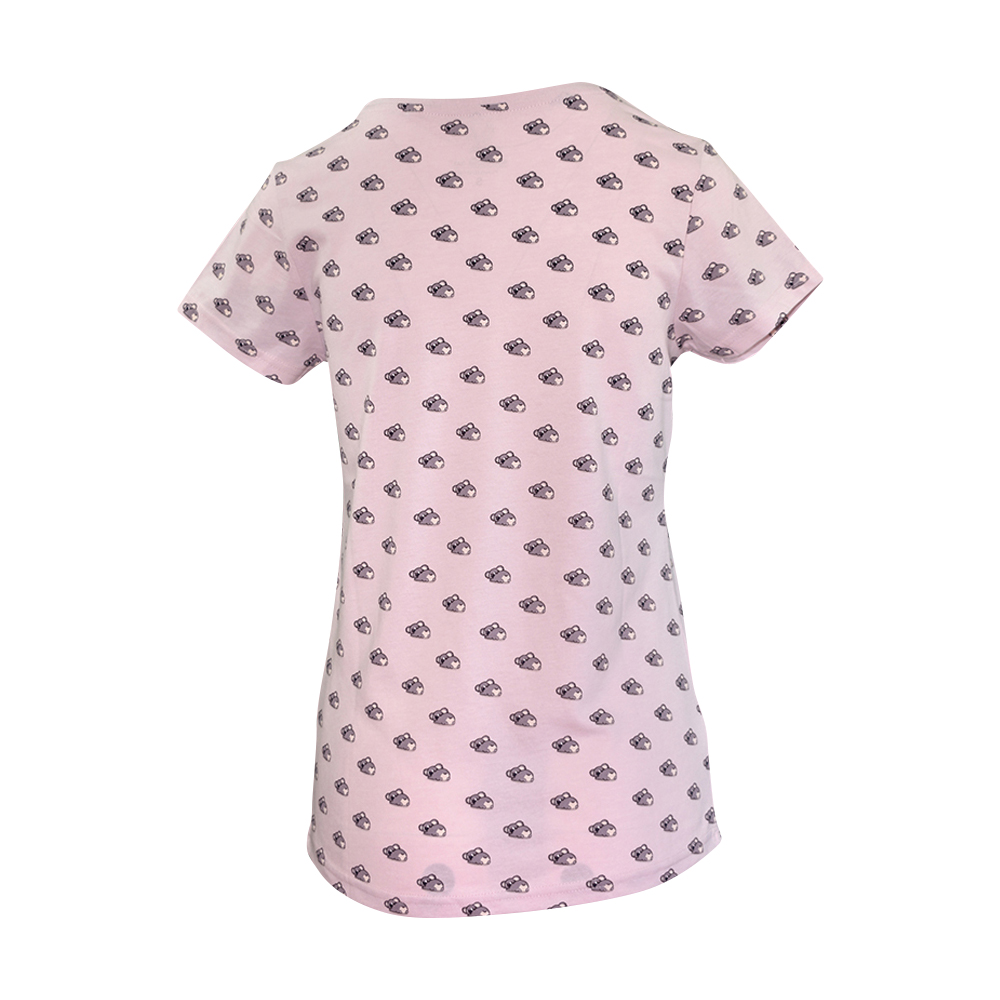 Weibliches Model mit Rock your Day Shirt in Cradle Pink Melange