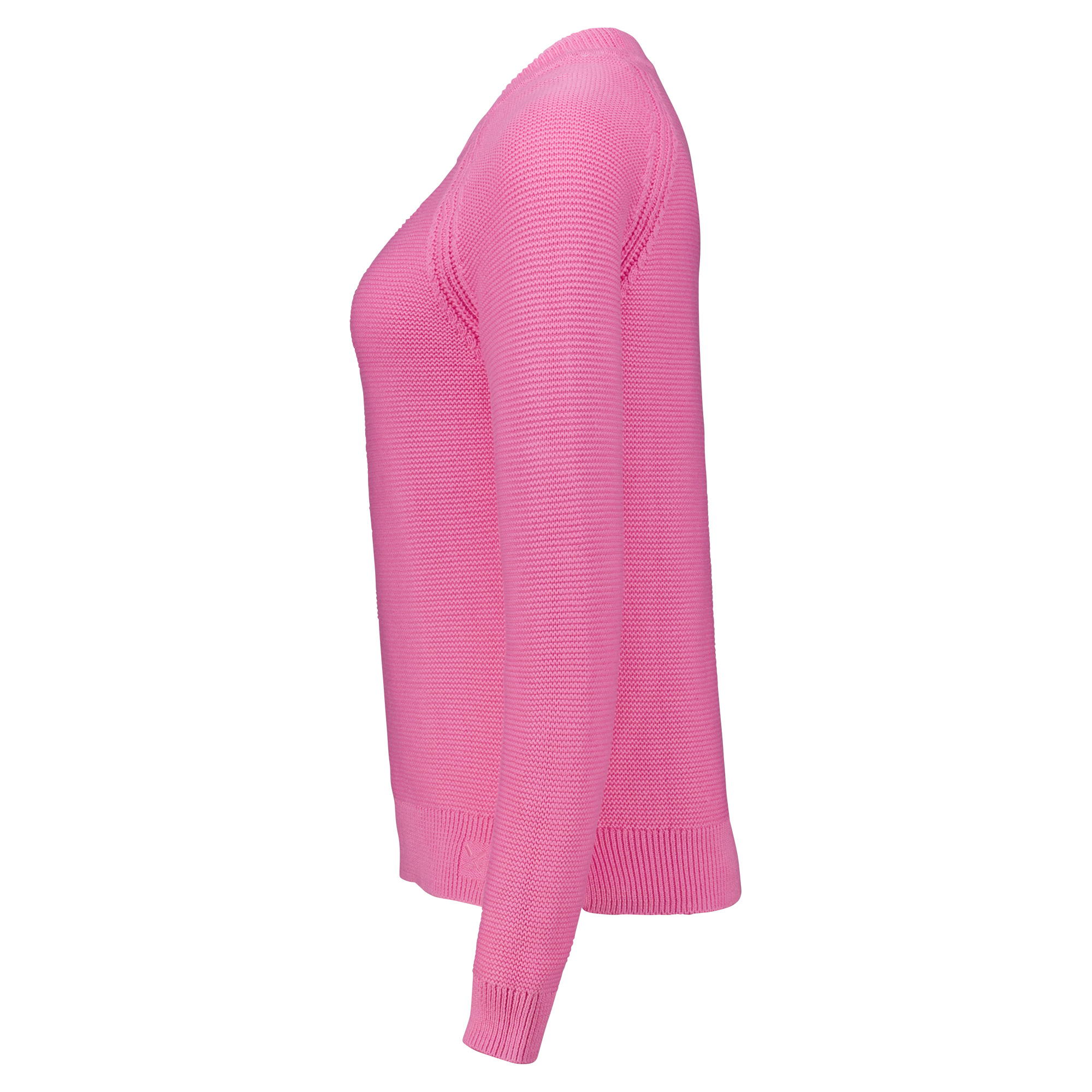 Weibliches Model mit CAMPS BAY Pullover in Pink