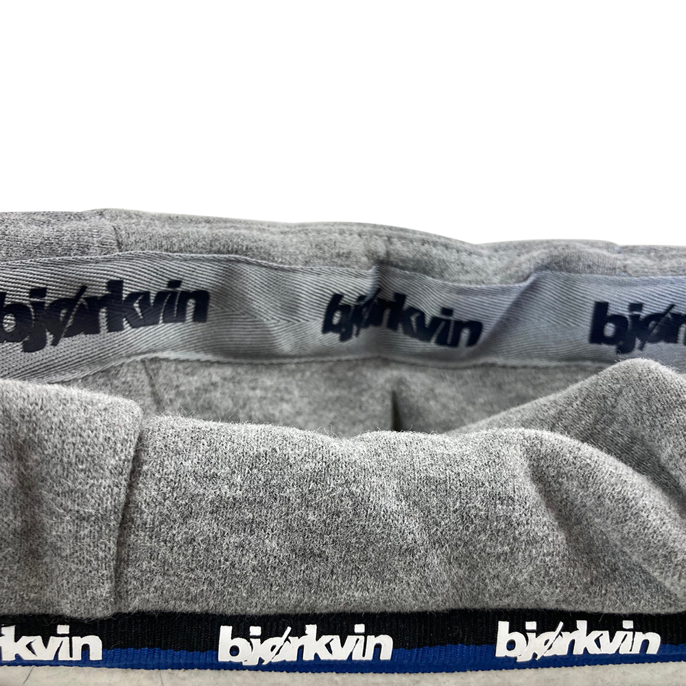 Männliches Model mit Björkvin Hoodie in Silver Melange