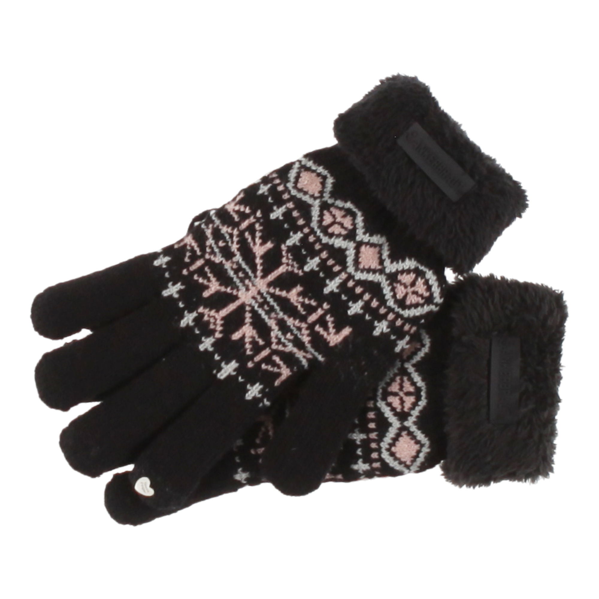 Weibliches Model mit ANKERBRAUT Handschuhe in Black