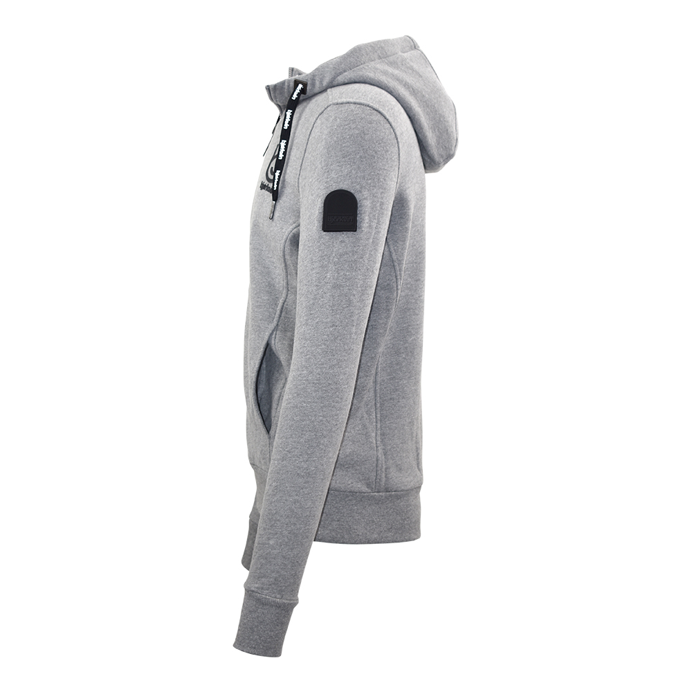 Männliches Model mit Björkvin Sweatjacke in Silver Melange