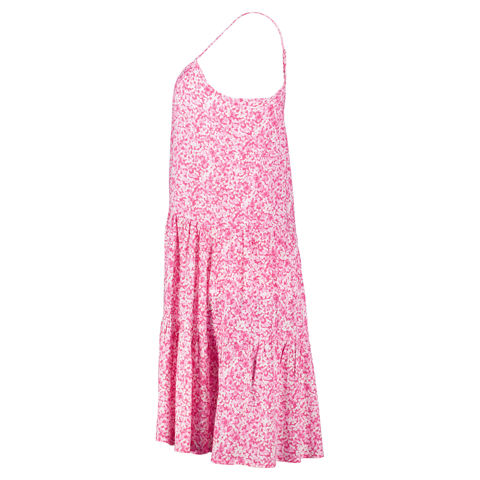 Weibliches Model mit Rock Your Day Kleid in Pink Flower