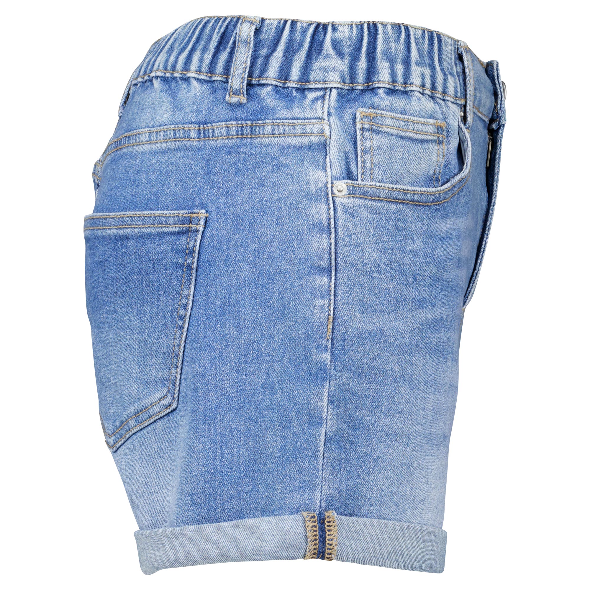 Weibliches Model mit Rock Your Day Jeans-Shorts 