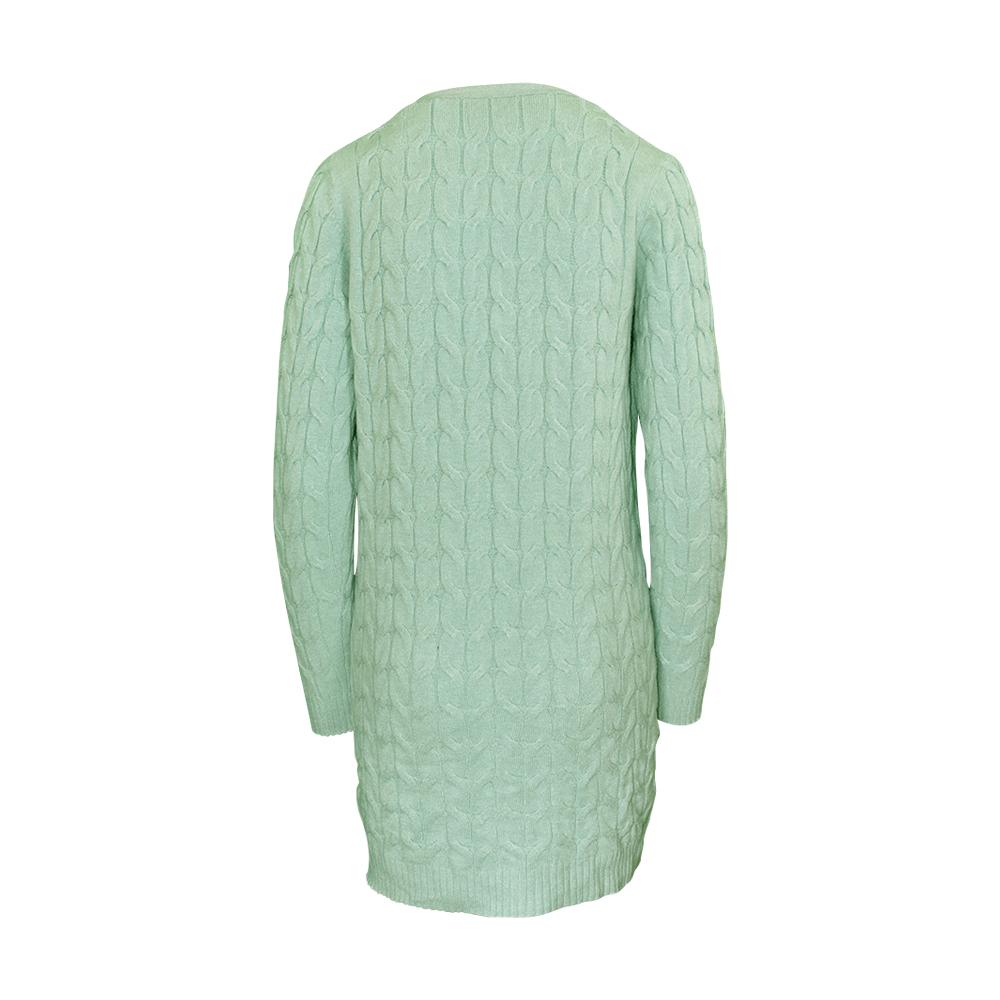 Weibliches Model mit CAMPS BAY Strickjacke in Harbour Grey