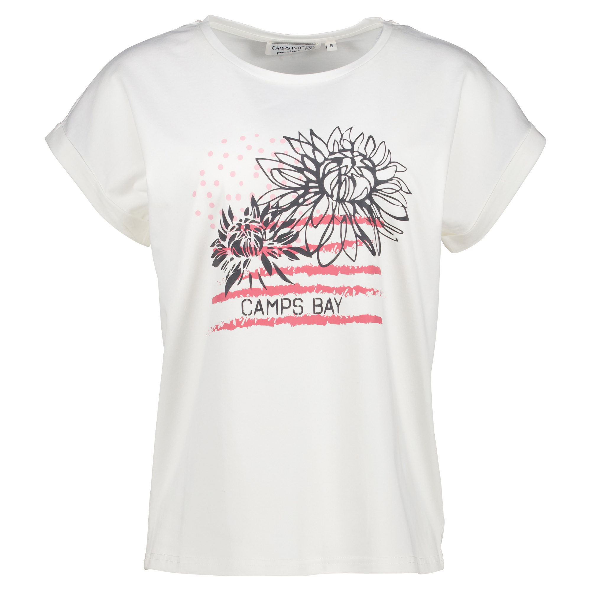 Weibliches Model mit CAMPS BAY T-Shirt 