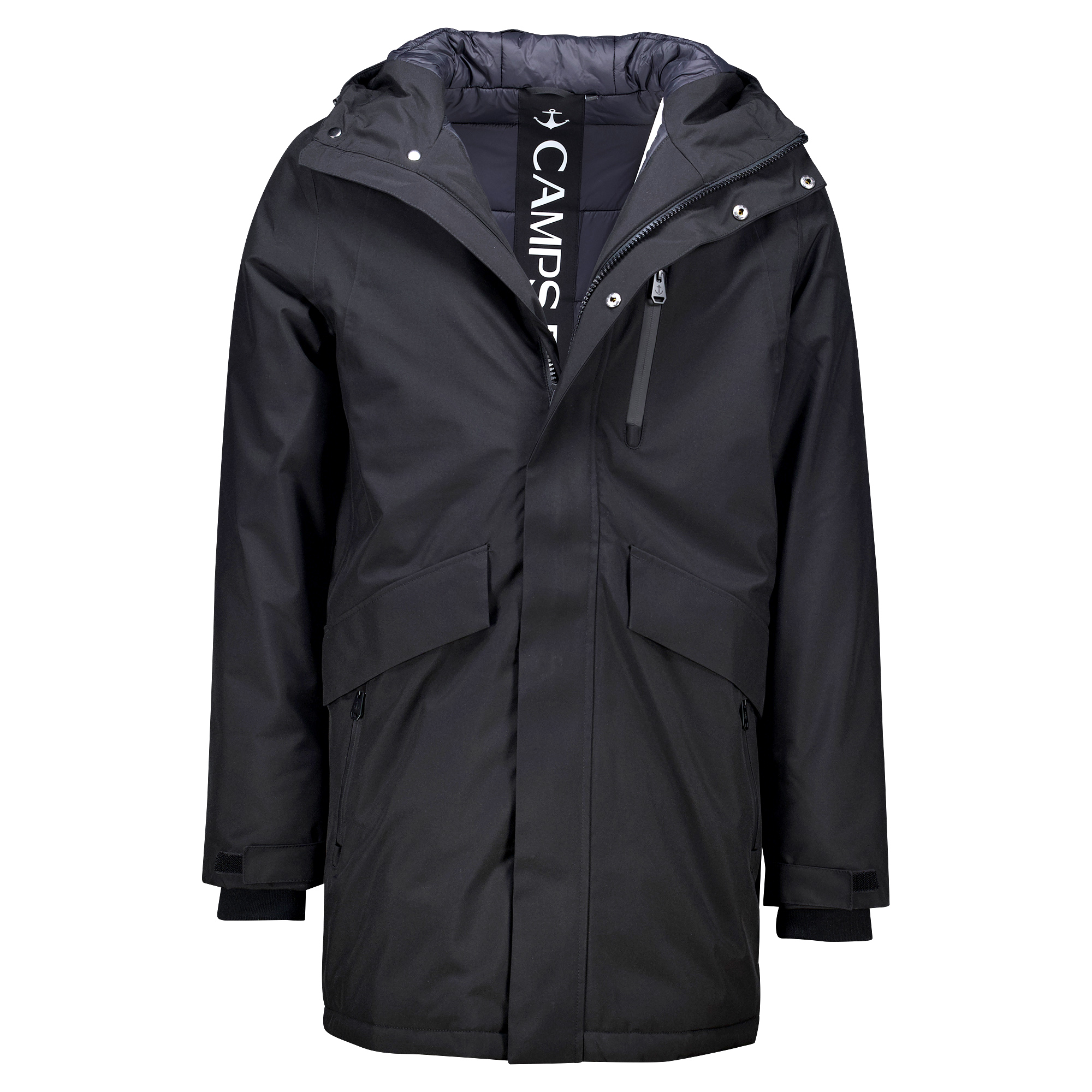 Männliches Model mit CAMPS BAY Langjacke in Schwarz