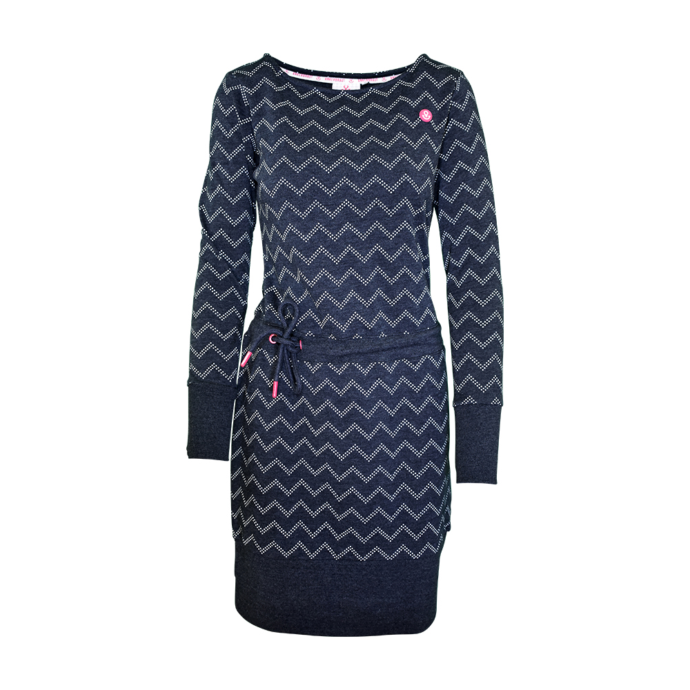Weibliches Model mit ANKERBRAUT Kleid 