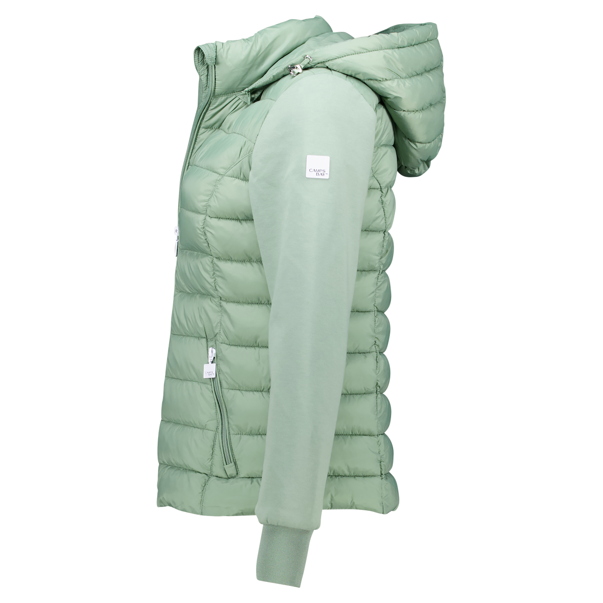 Weibliches Model mit CAMPS BAY Steppjacke in Hedge Green
