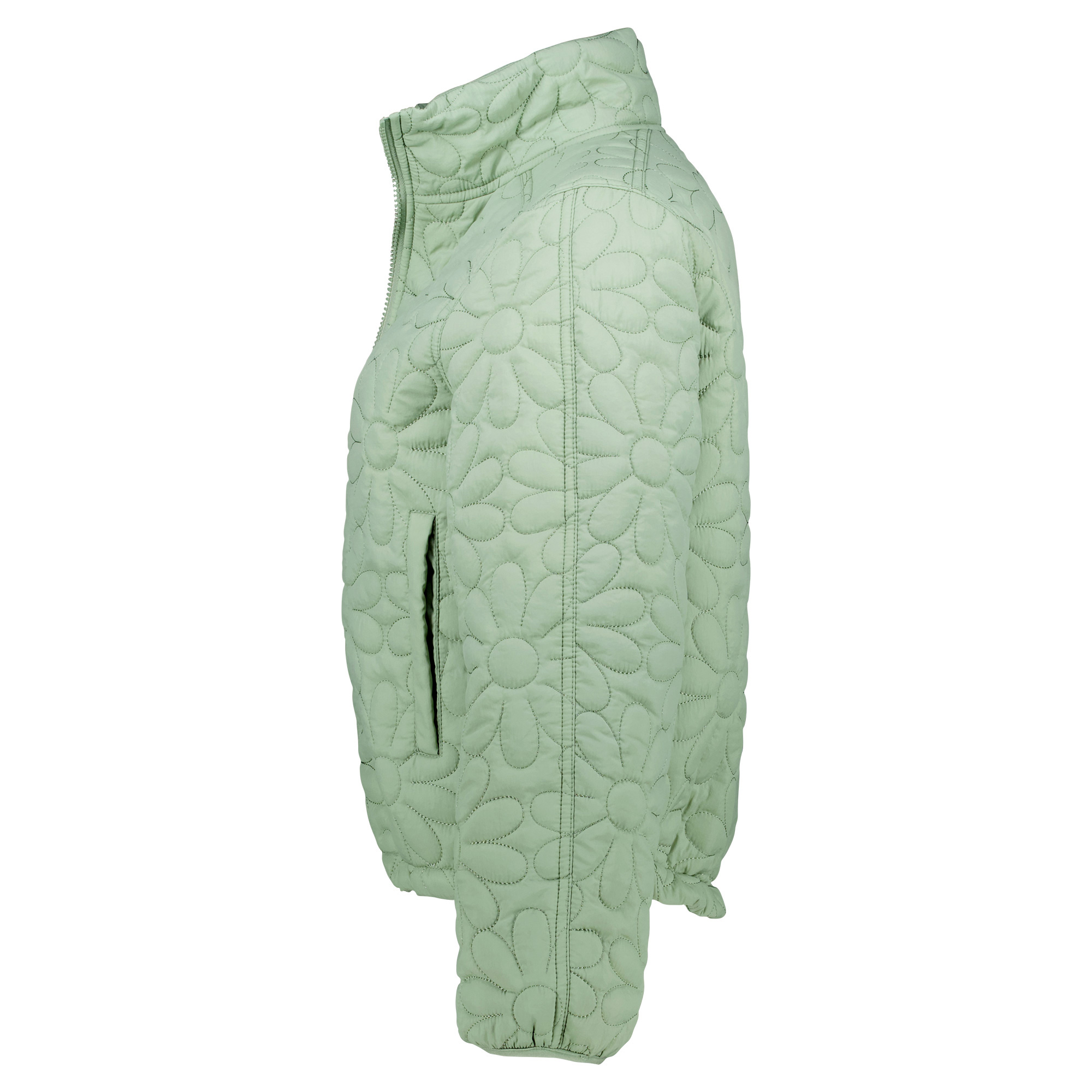 Weibliches Model mit Rock Your Day Jacke in Soft Sage