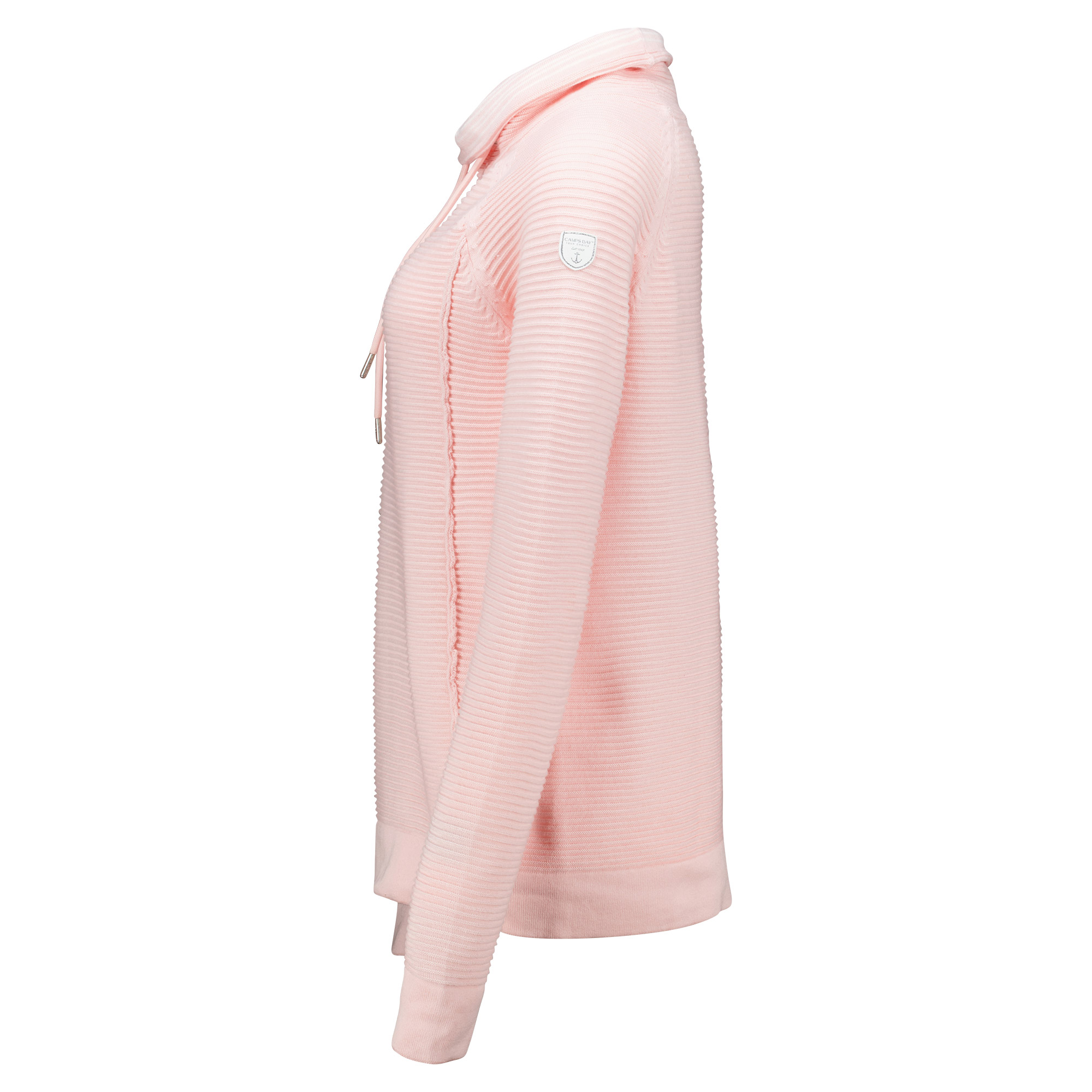 Weibliches Model mit CAMPS BAY Strickpullover in Rosequartz
