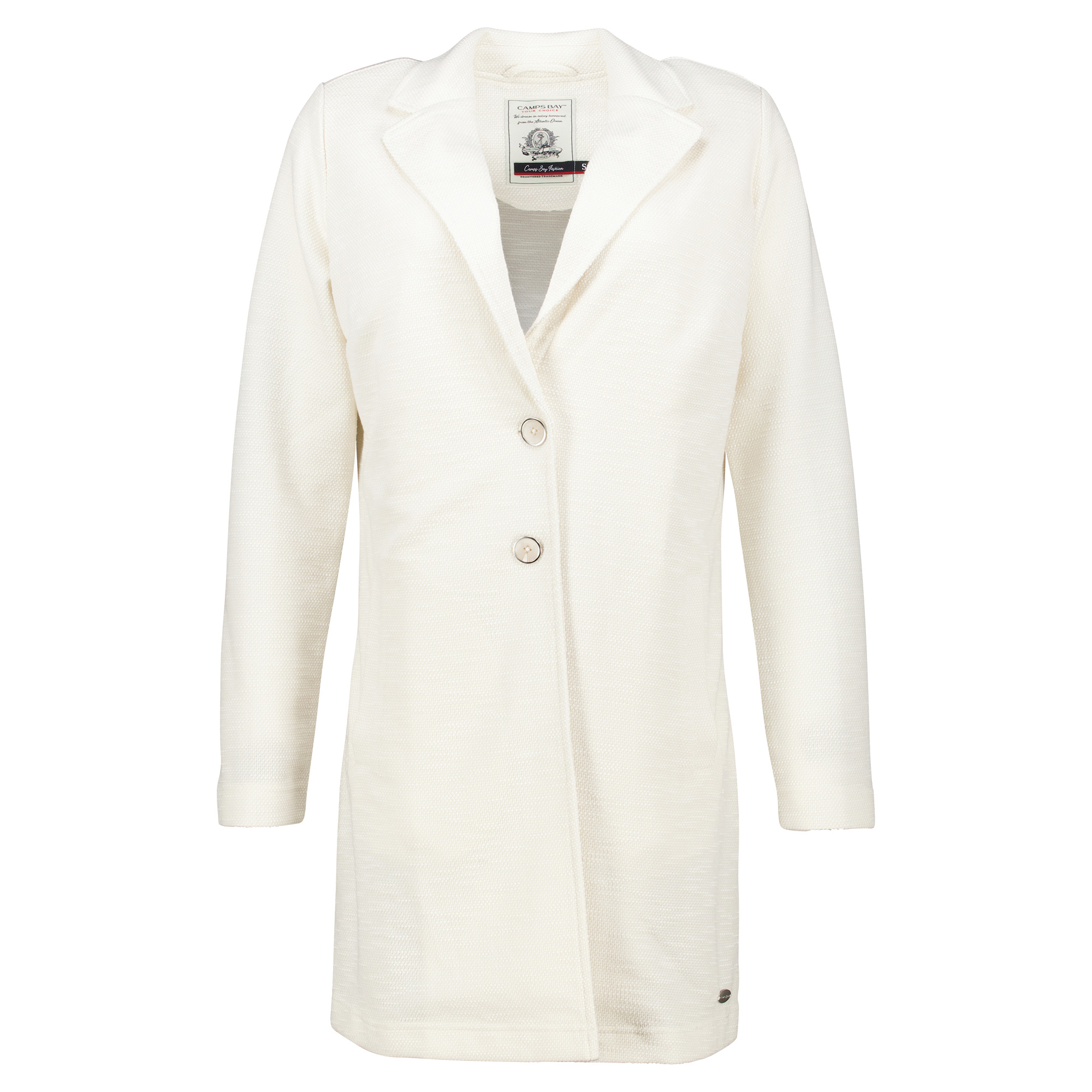 Weibliches Model mit CAMPS BAY Long-Blazer 
