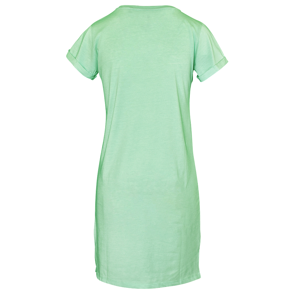 Weibliches Model mit Rock Your Day T-Shirt-Kleid in Harbour Grey