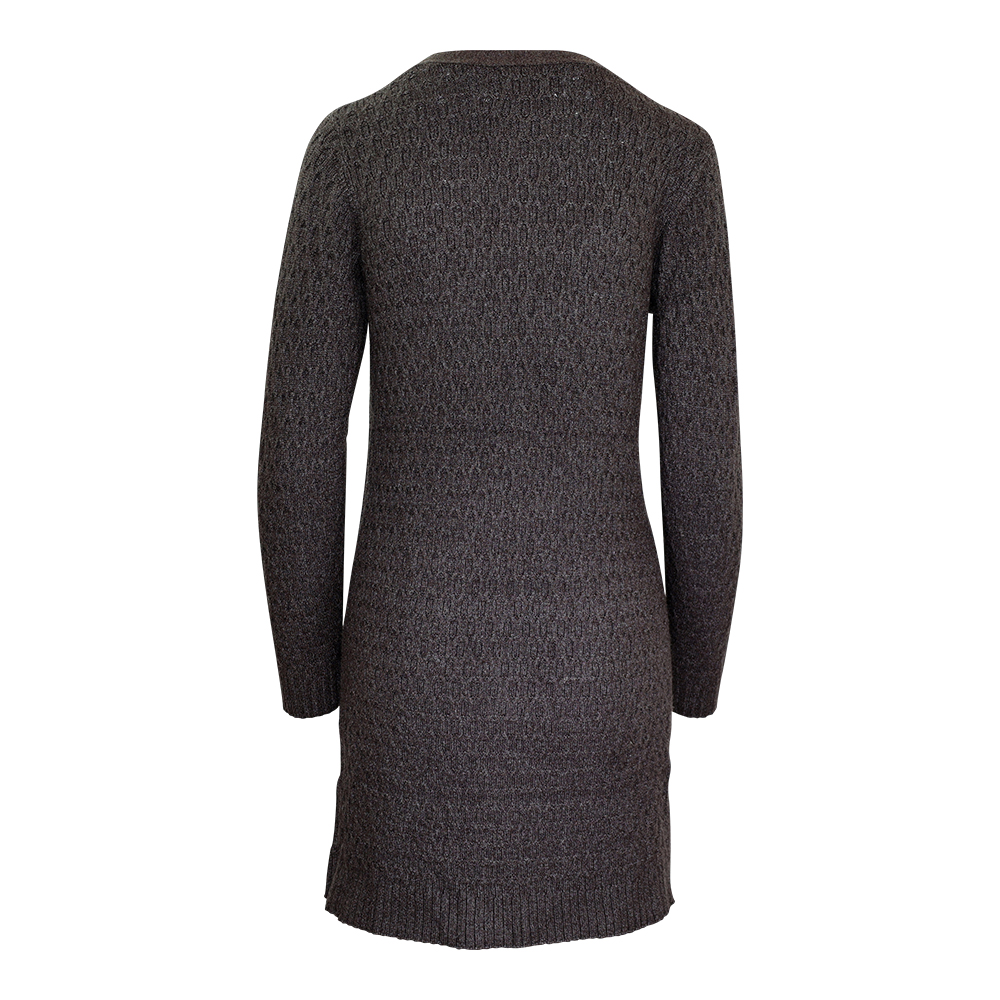 Weibliches Model mit CAMPS BAY Strickjacke in Chocolate Torte Melange