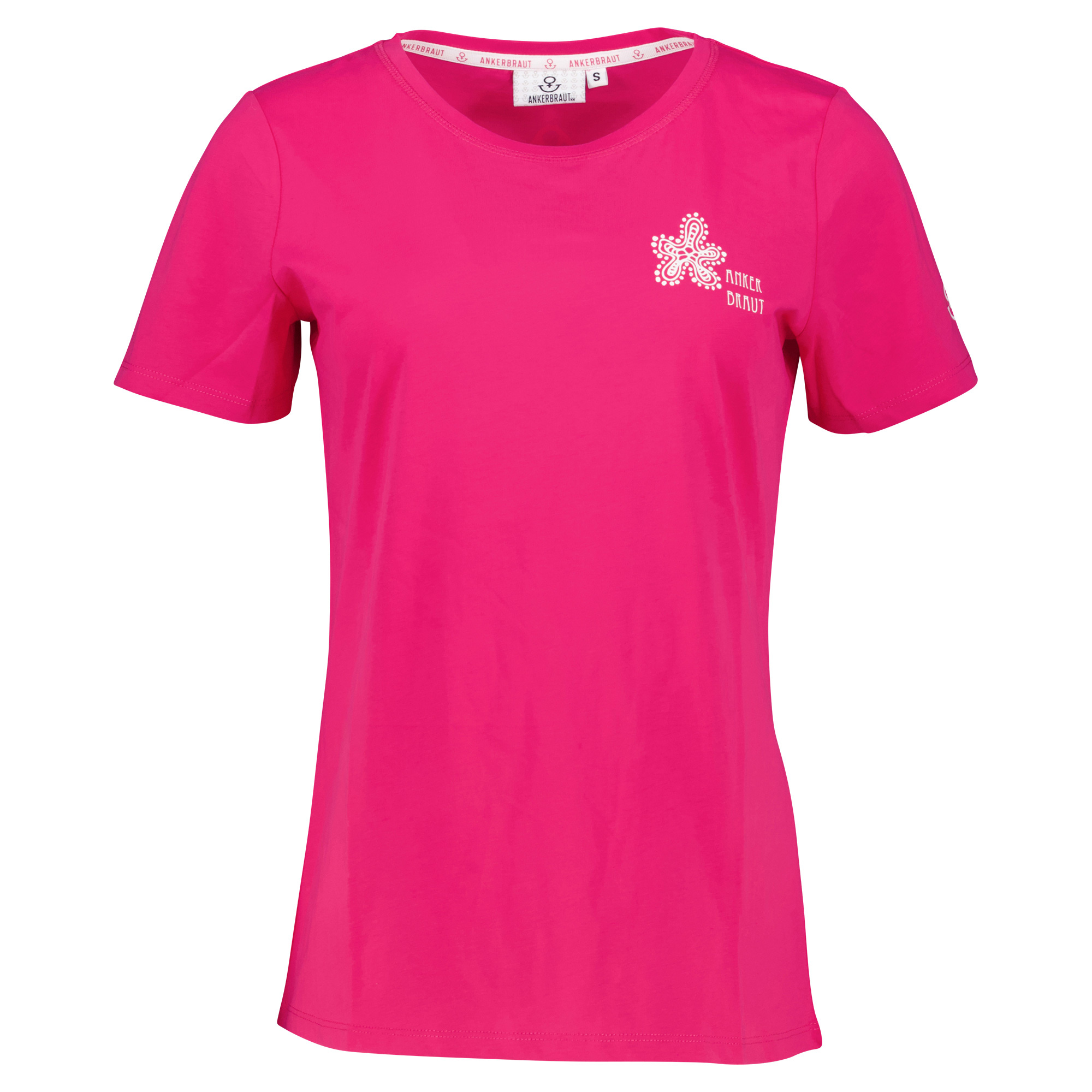 Weibliches Model mit ANKERBRAUT T-Shirt 