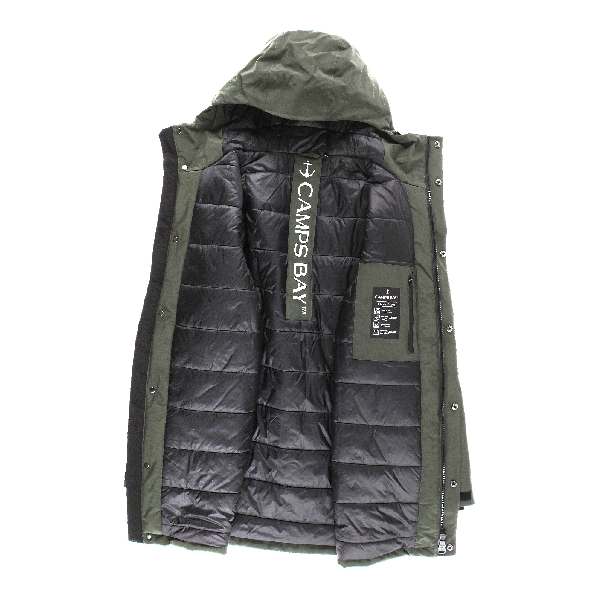 Männliches Model mit CAMPS BAY Langjacke in Forst Green