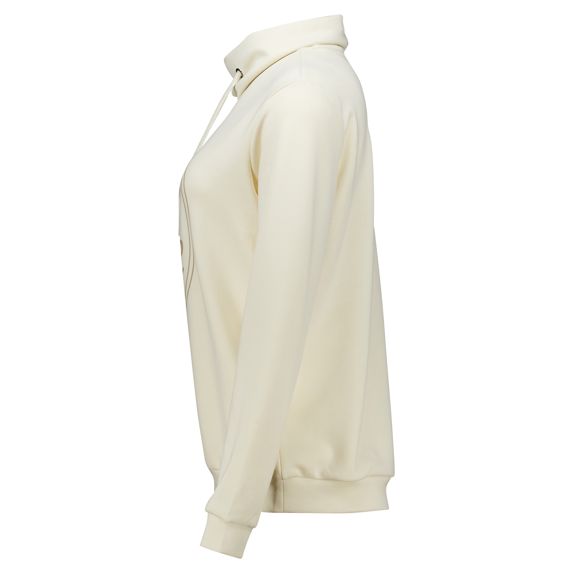 Weibliches Model mit CAMPS BAY Hoodie in Cream