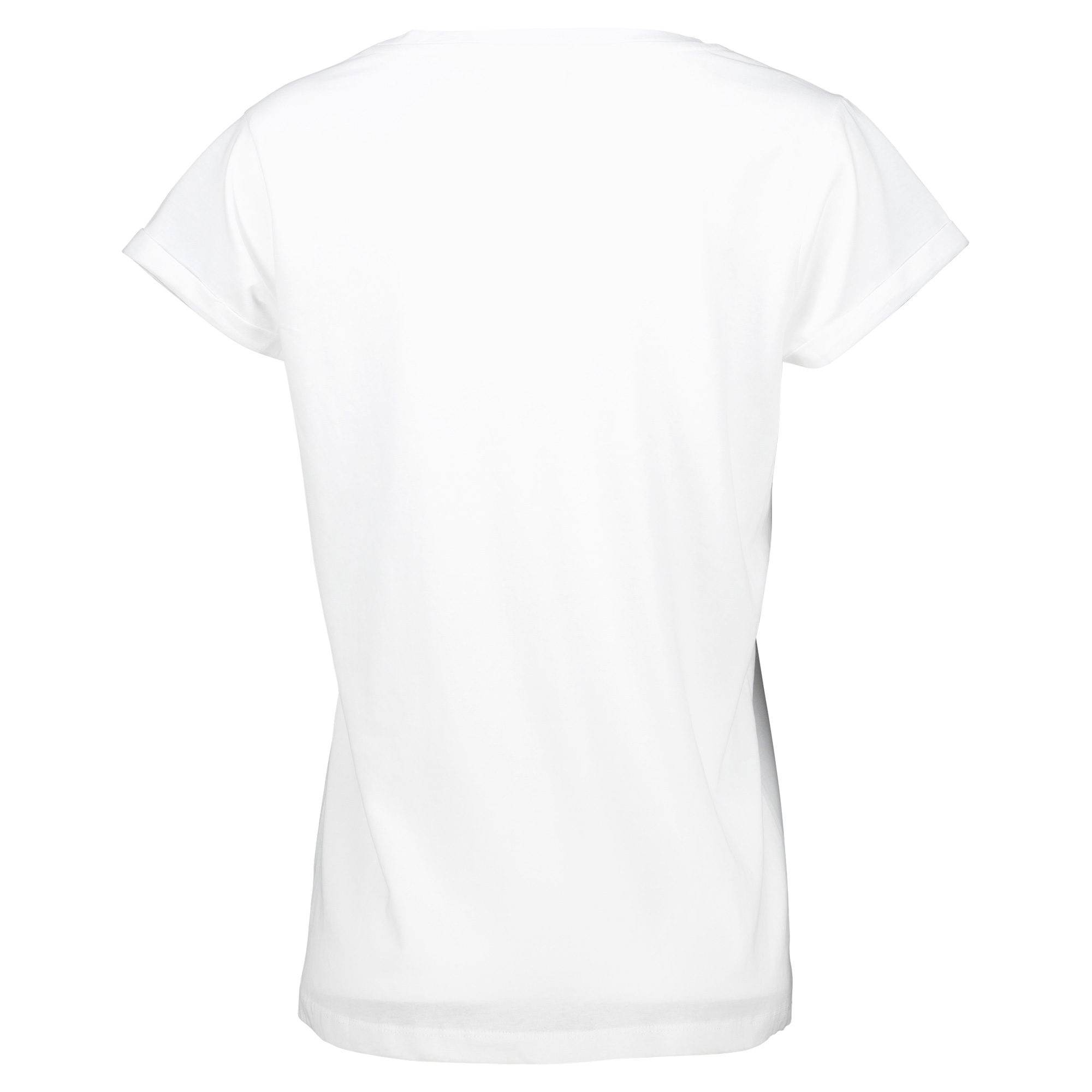 Weibliches Model mit CAMPS BAY T-Shirt in Fahrrad