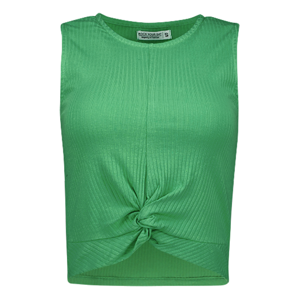 Weibliches Model mit Rock Your Day Top in Spring Green