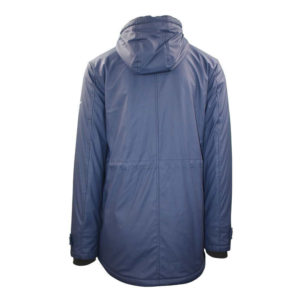 Männliches Model mit CAMPS BAY Wetterjacke in Vintage Indigo