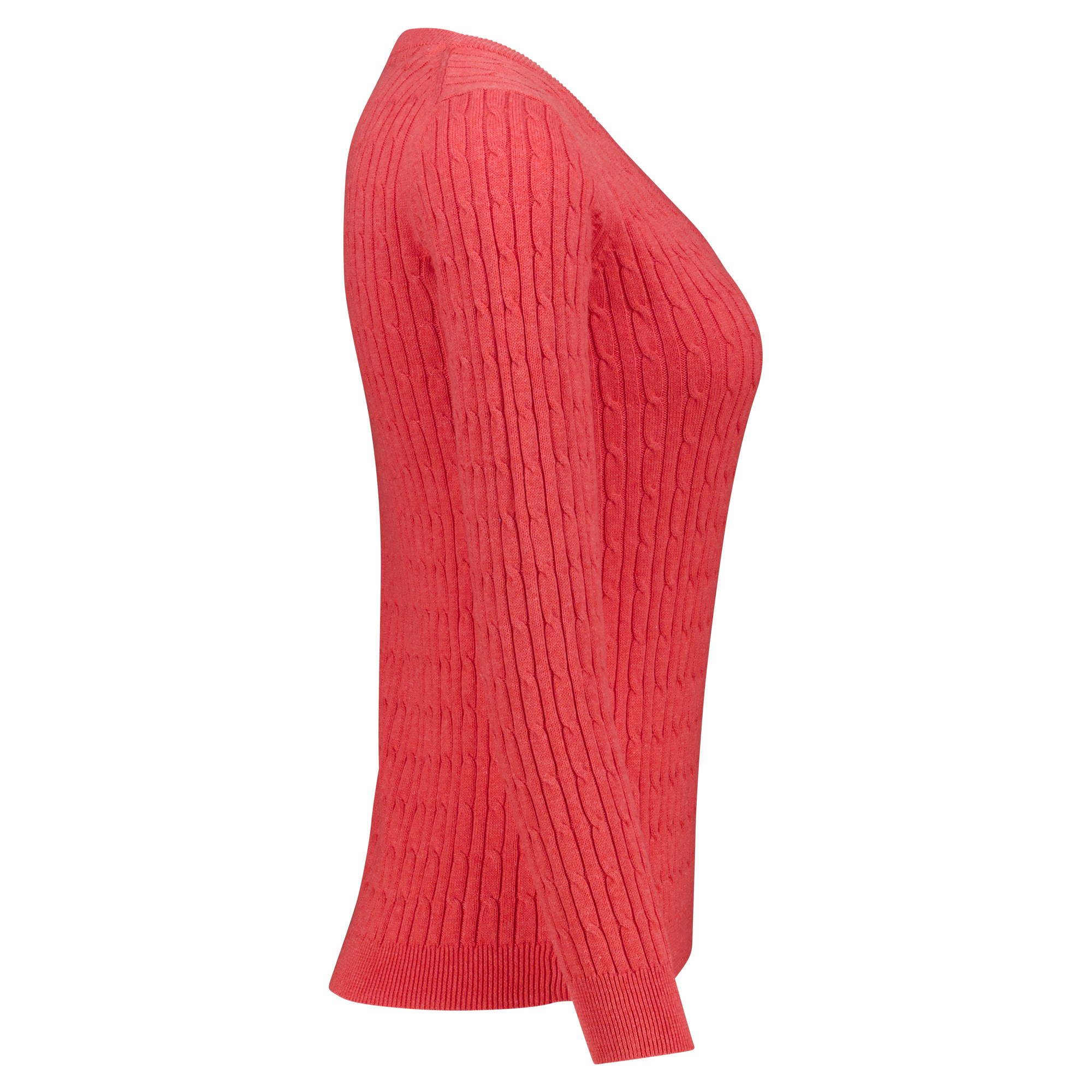 Weibliches Model mit CAMPS BAY Pullover in Red