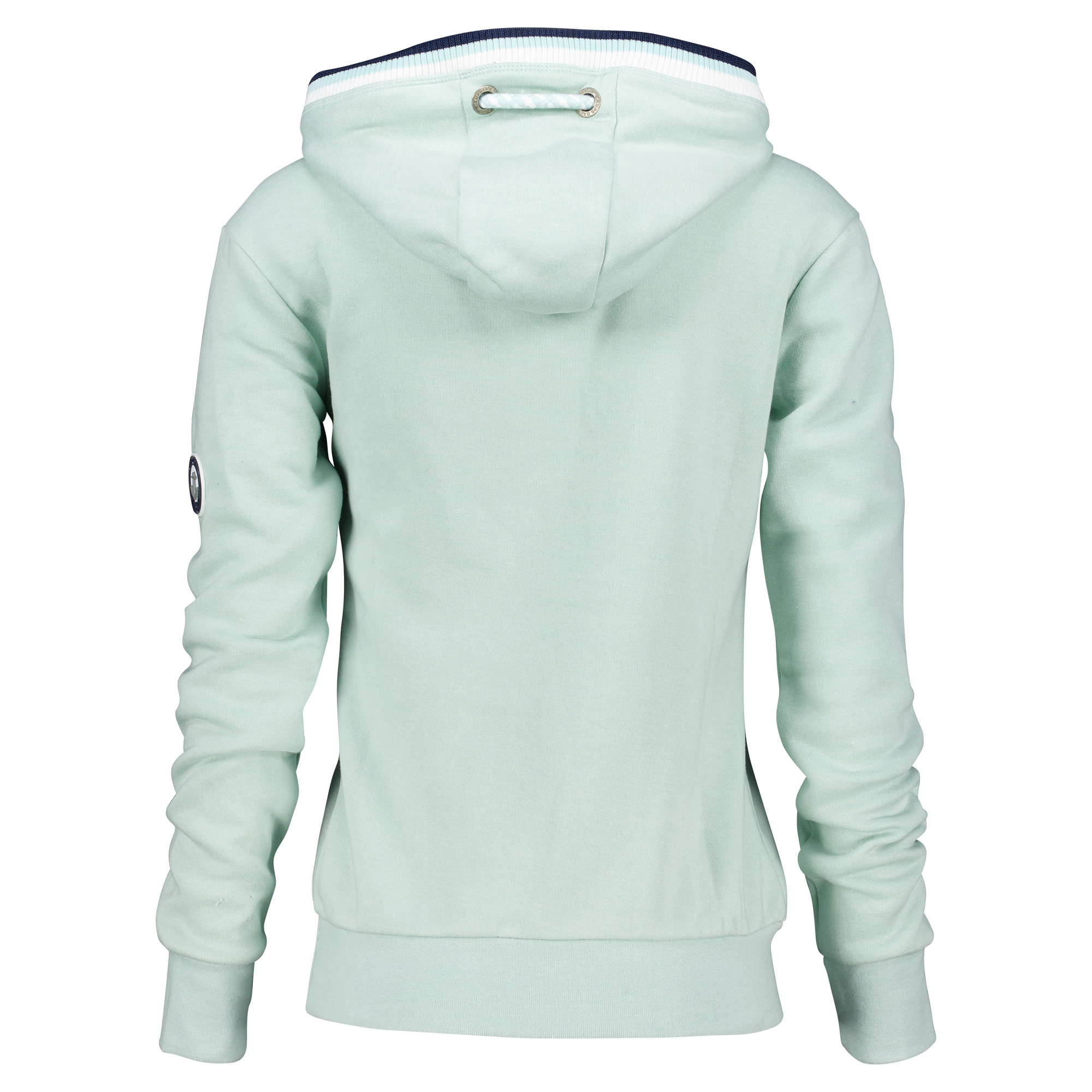 Weibliches Model mit CAMPS BAY Hoodie in Harbour Grey