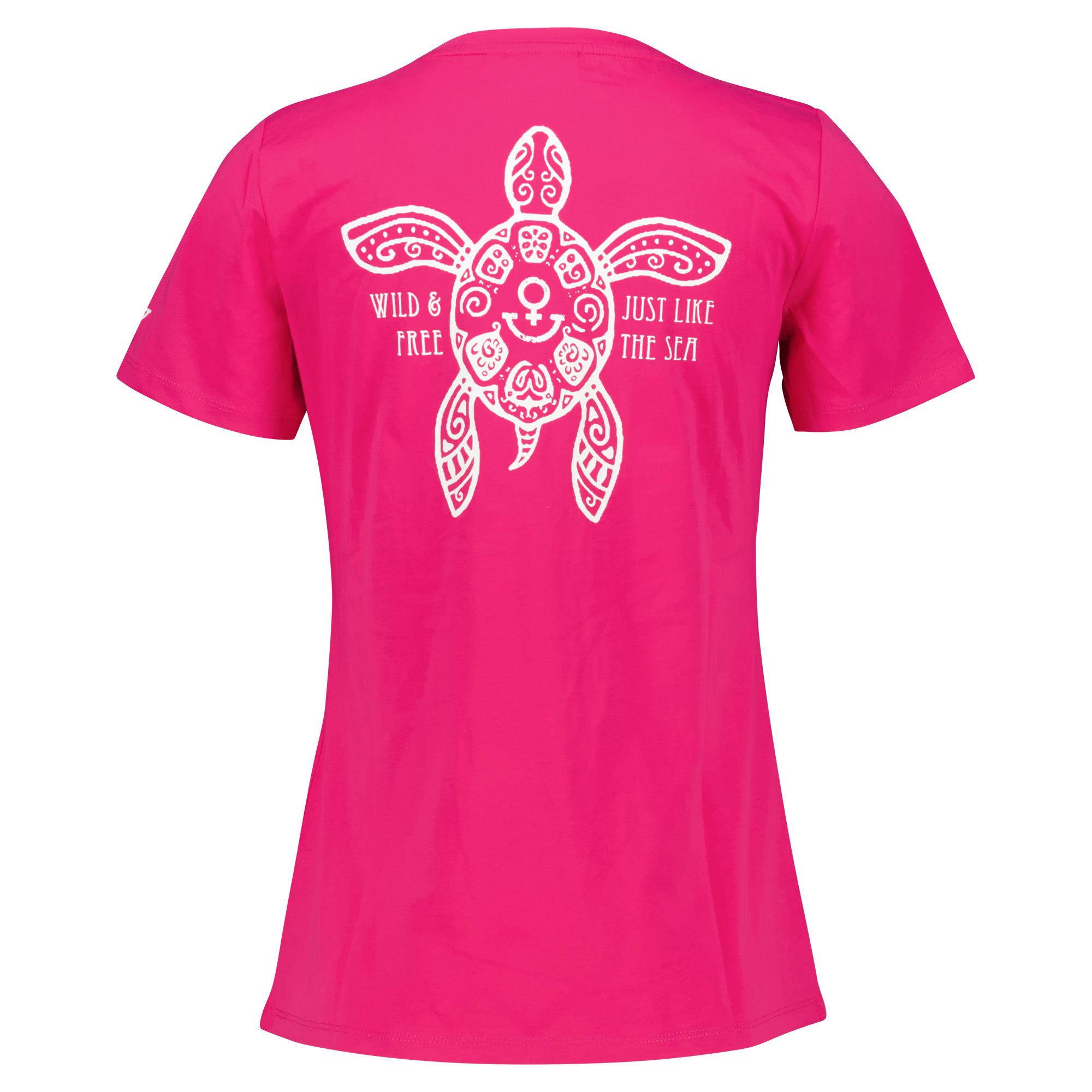 Weibliches Model mit ANKERBRAUT T-Shirt in Bright Rose