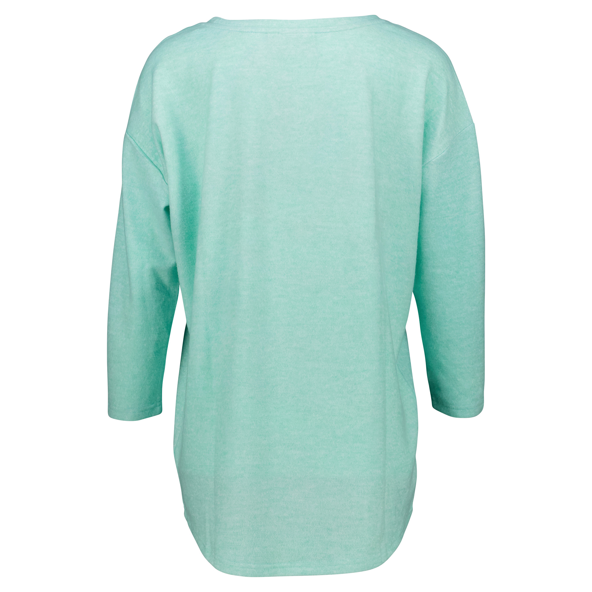 Weibliches Model mit CAMPS BAY Shirt in Dusty Jade Green