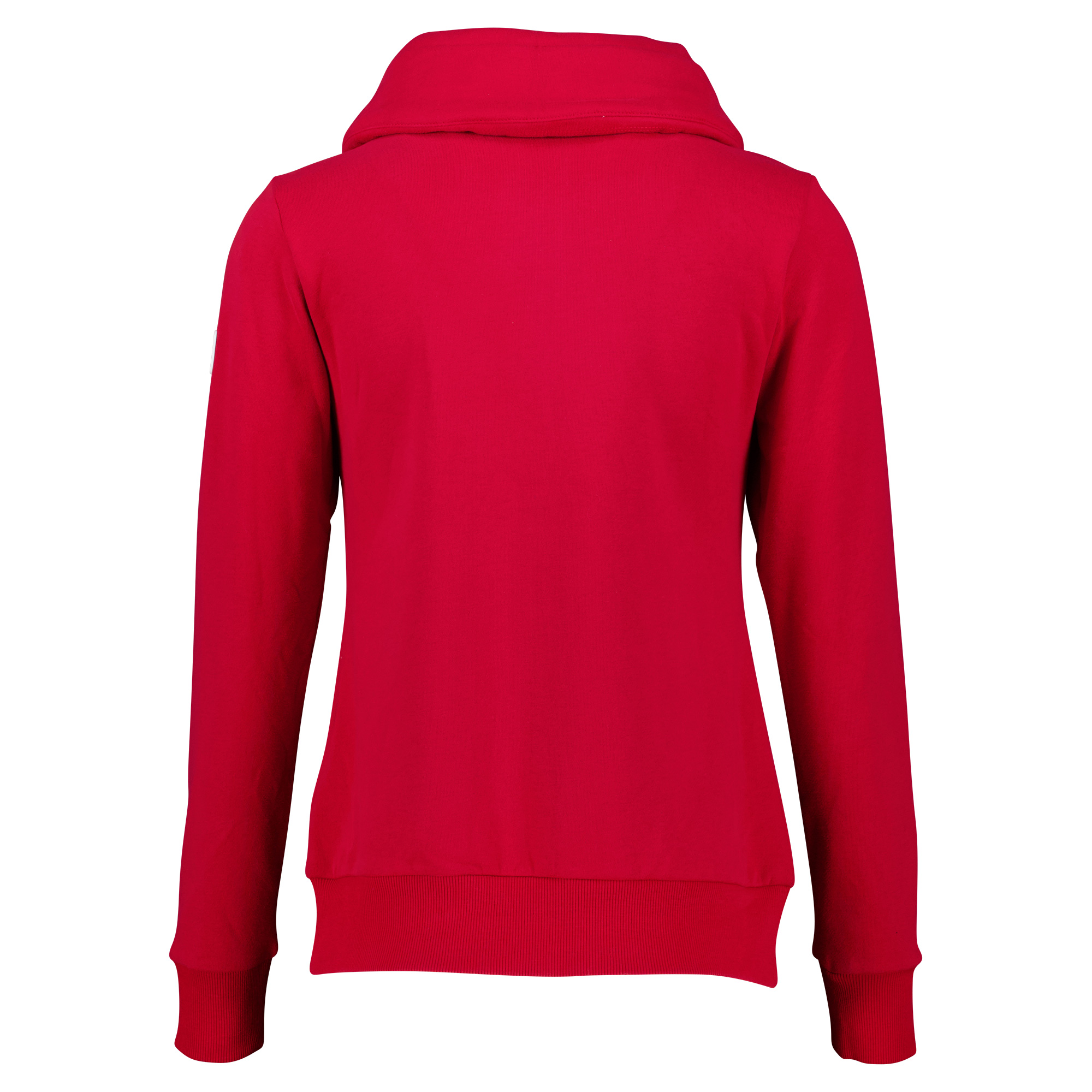 Weibliches Model mit CAMPS BAY Sweatjacke in Savvy Red
