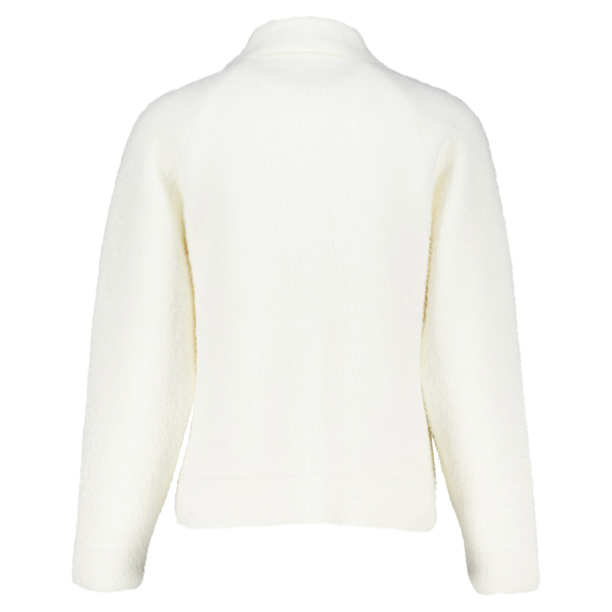 Weibliches Model mit CAMPS BAY Flauschjacke in Blanc de Blanc