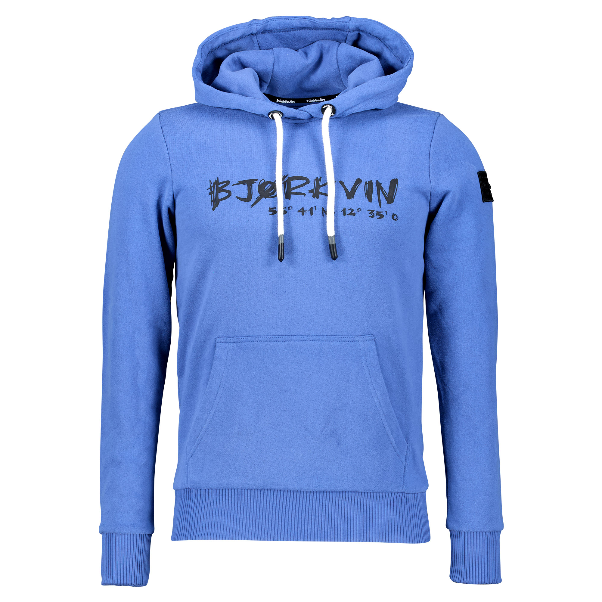 Männliches Model mit Björkvin Hoodie in Dutch Blue