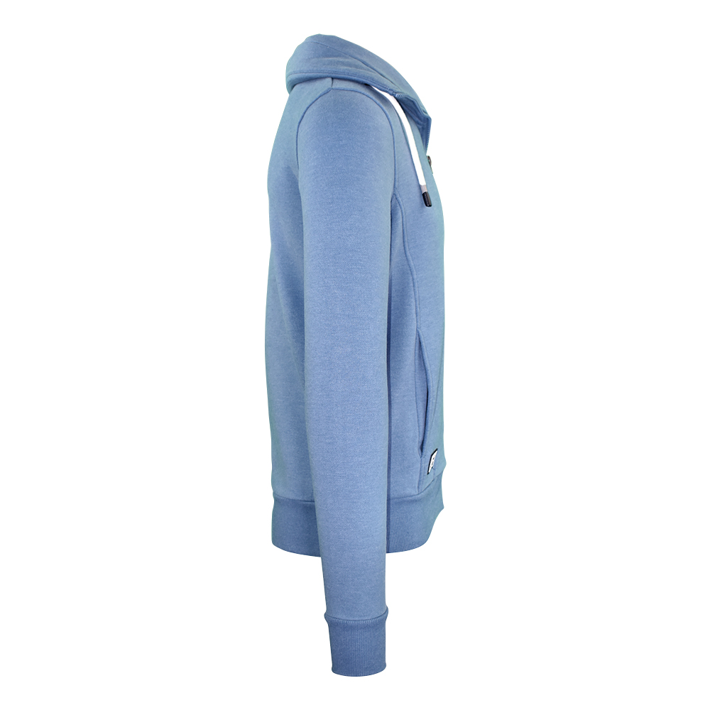 Männliches Model mit CAMPS BAY Sweatjacke in Blue Ashes Melange