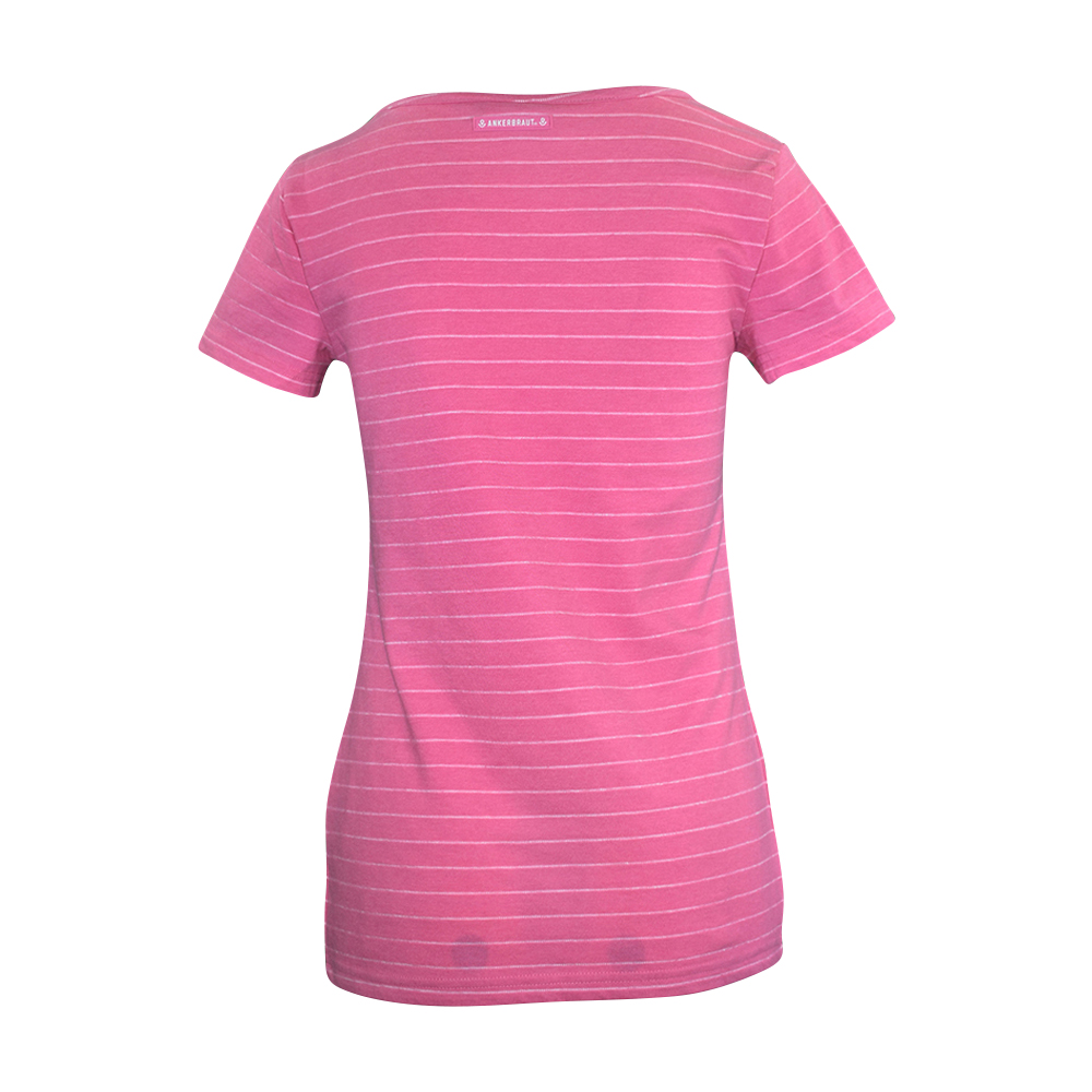 Weibliches Model mit ANKERBRAUT T-Shirt in Wild Orchid