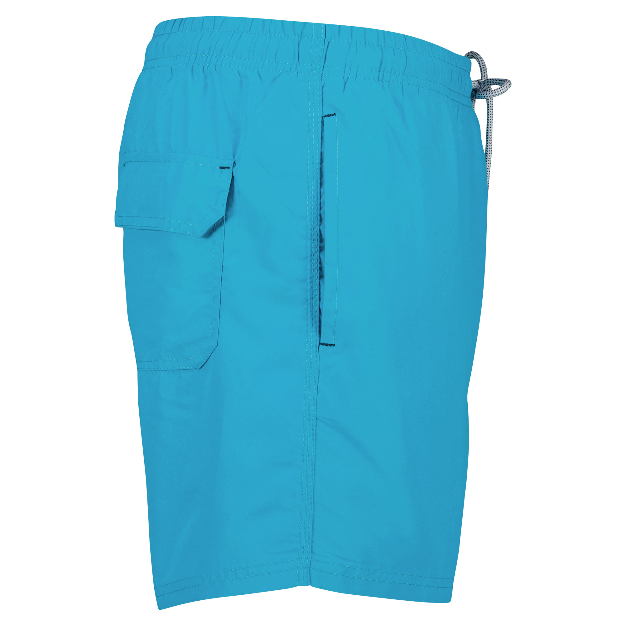 Männliches Model mit CAMPS BAY Badeshorts in Aqua