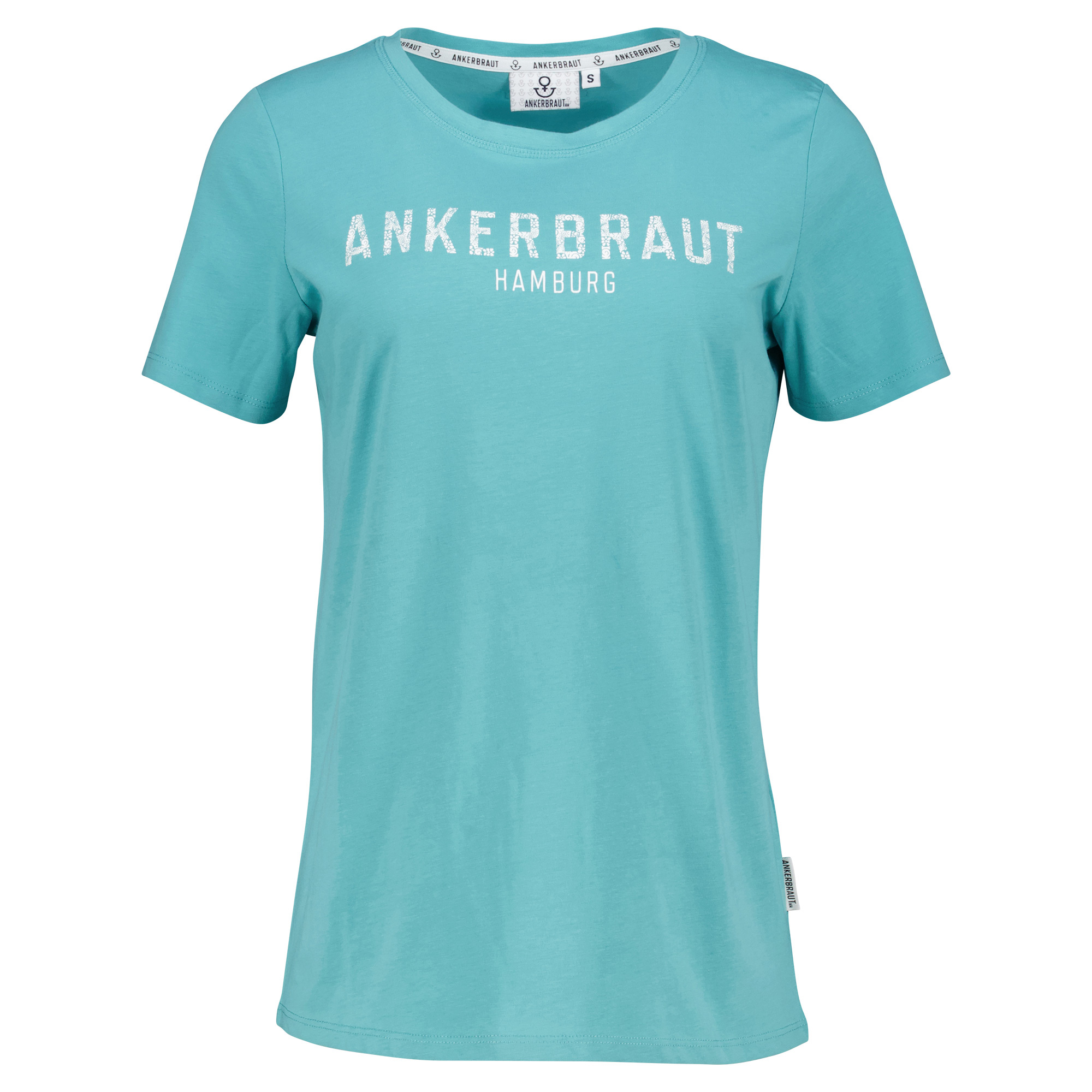 Weibliches Model mit ANKERBRAUT T-Shirt 