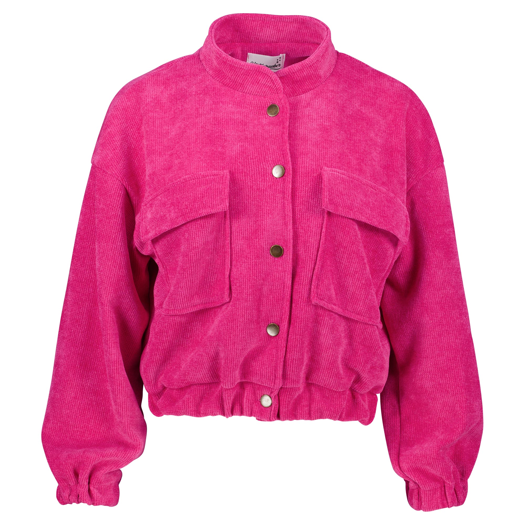 Weibliches Model mit Küstenzauber Jacke in Pink