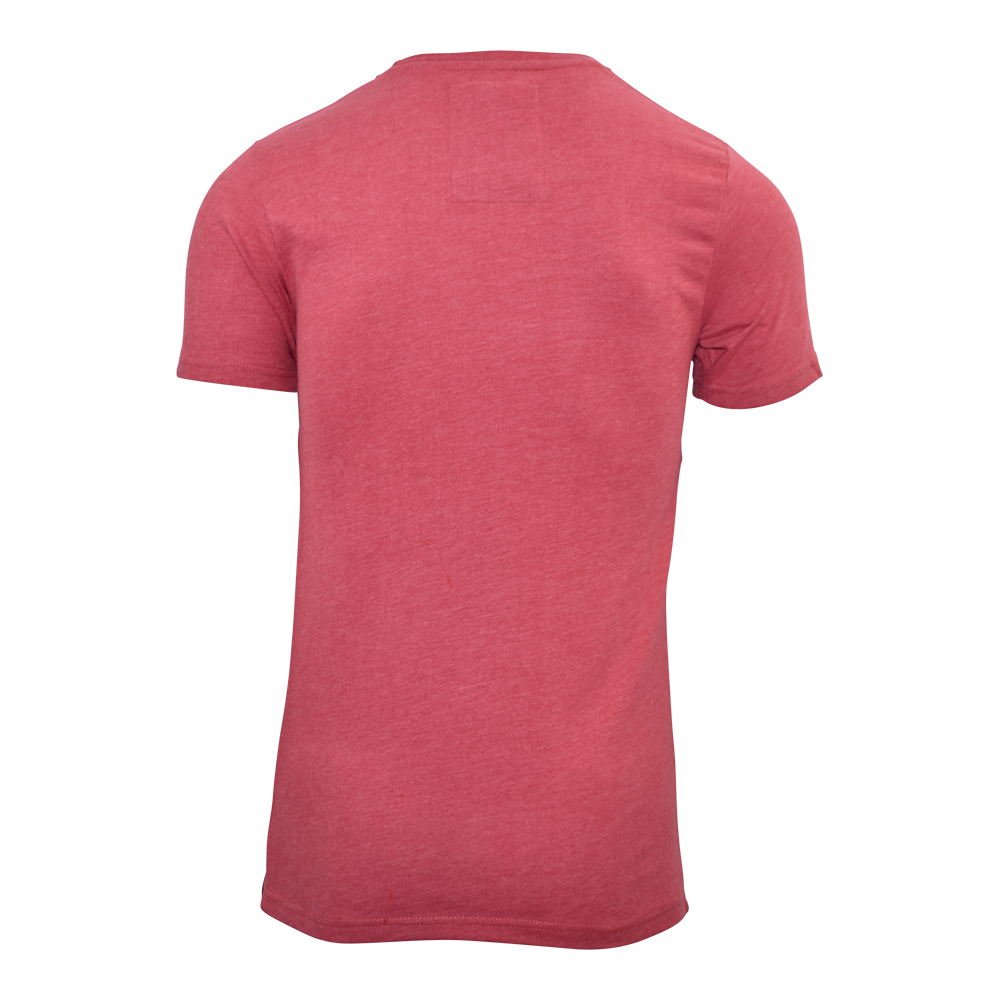 Männliches Model mit Björkvin T-Shirt in Red Melange