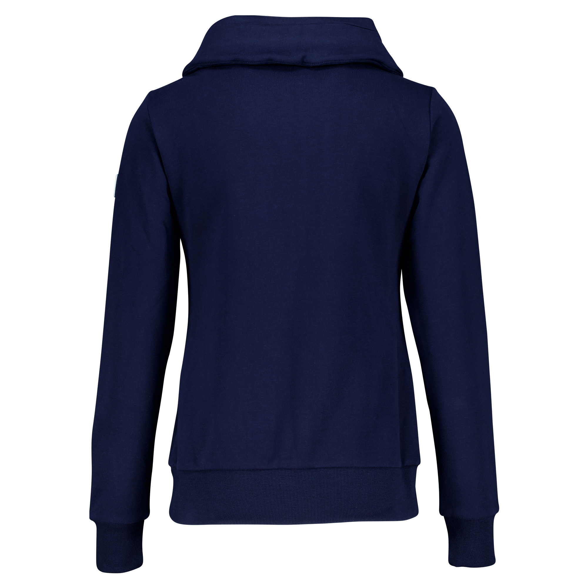 Weibliches Model mit CAMPS BAY Sweatjacke in Maritime Blue