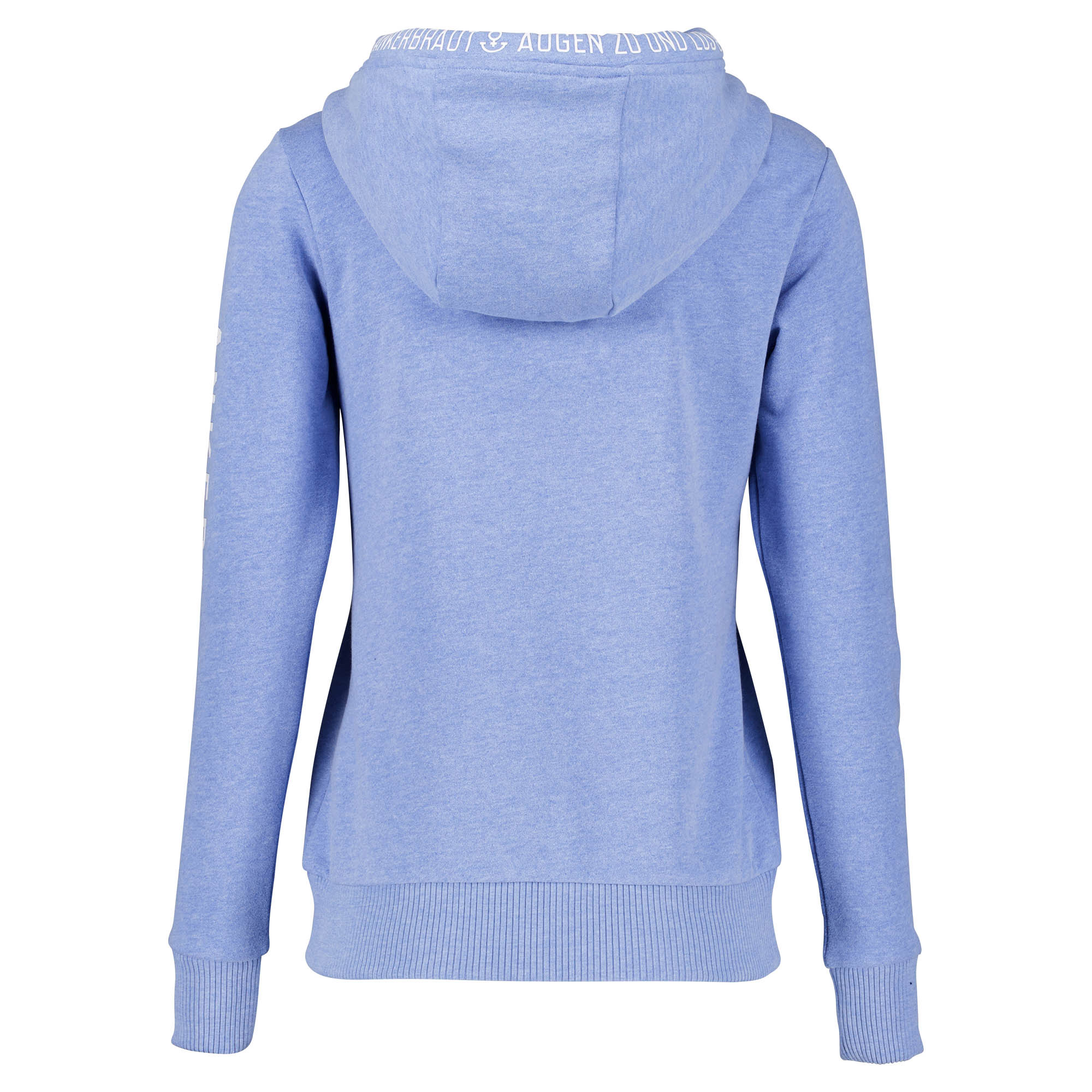 Weibliches Model mit Ankerbraut  Sweatjacke in Provence