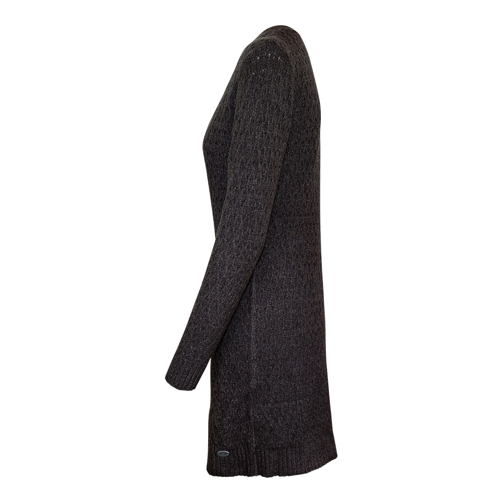 Weibliches Model mit CAMPS BAY Strickjacke in Chocolate Torte Melange
