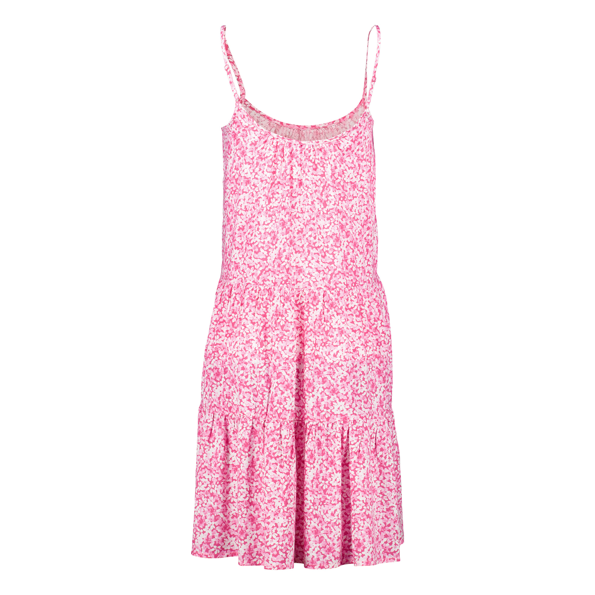 Weibliches Model mit Rock Your Day Kleid in Pink Flower