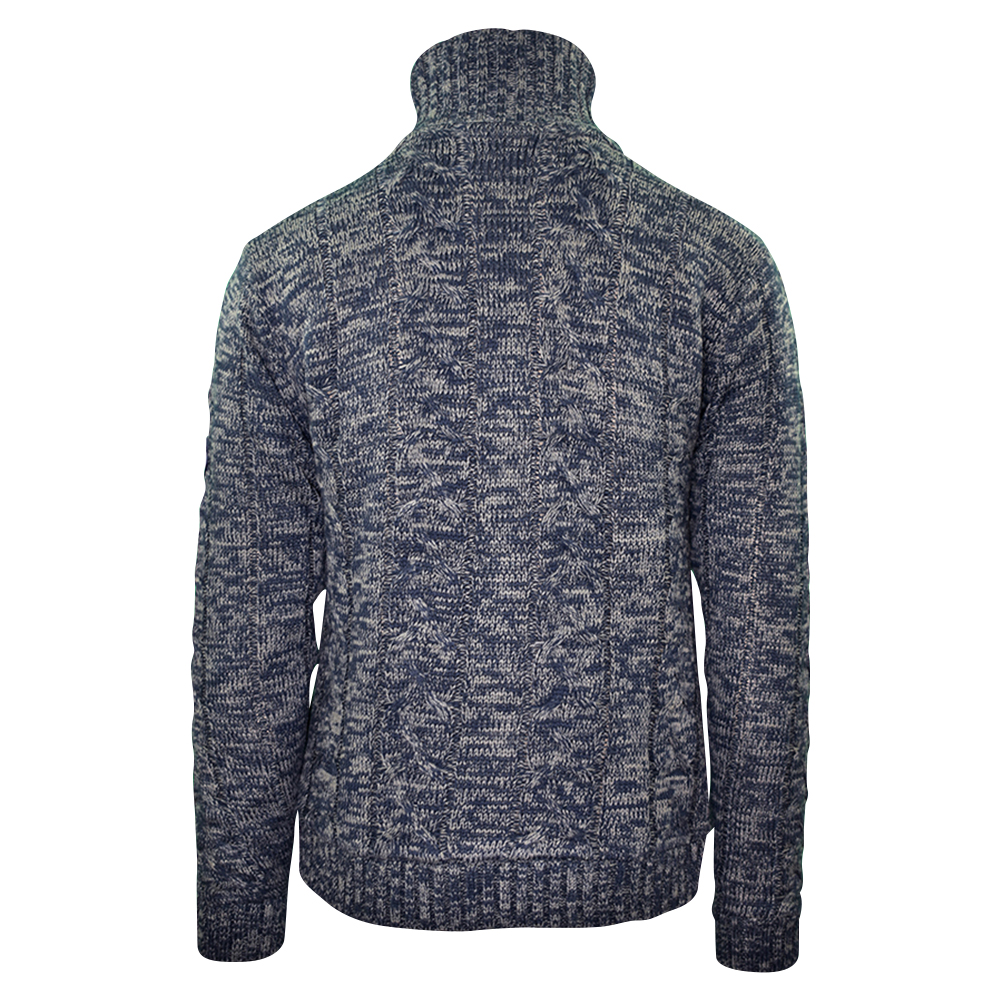 Männliches Model mit Björkvin Outdoor-Strickjacke in Marine
