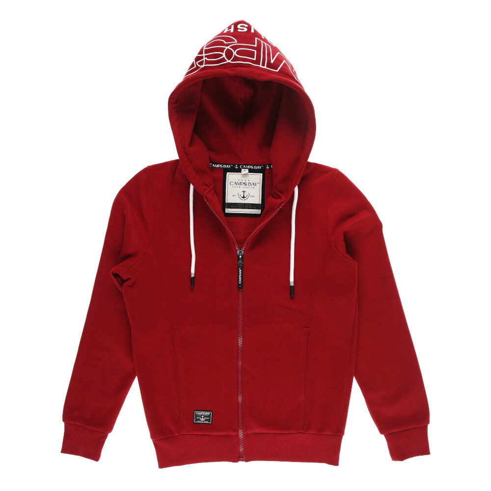Männliches Model mit CAMPS BAY Sweatjacke in Sun Dried Tomato