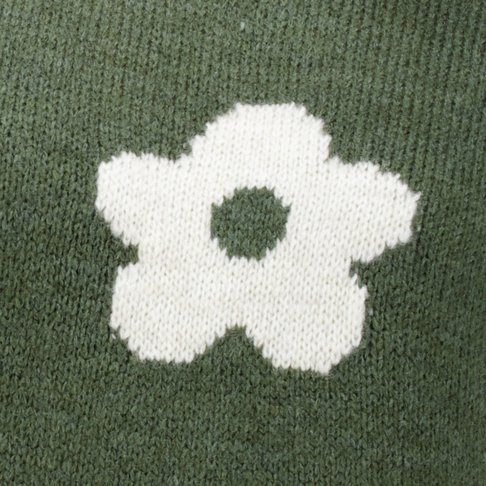 Khaki-Offwhite-Flower