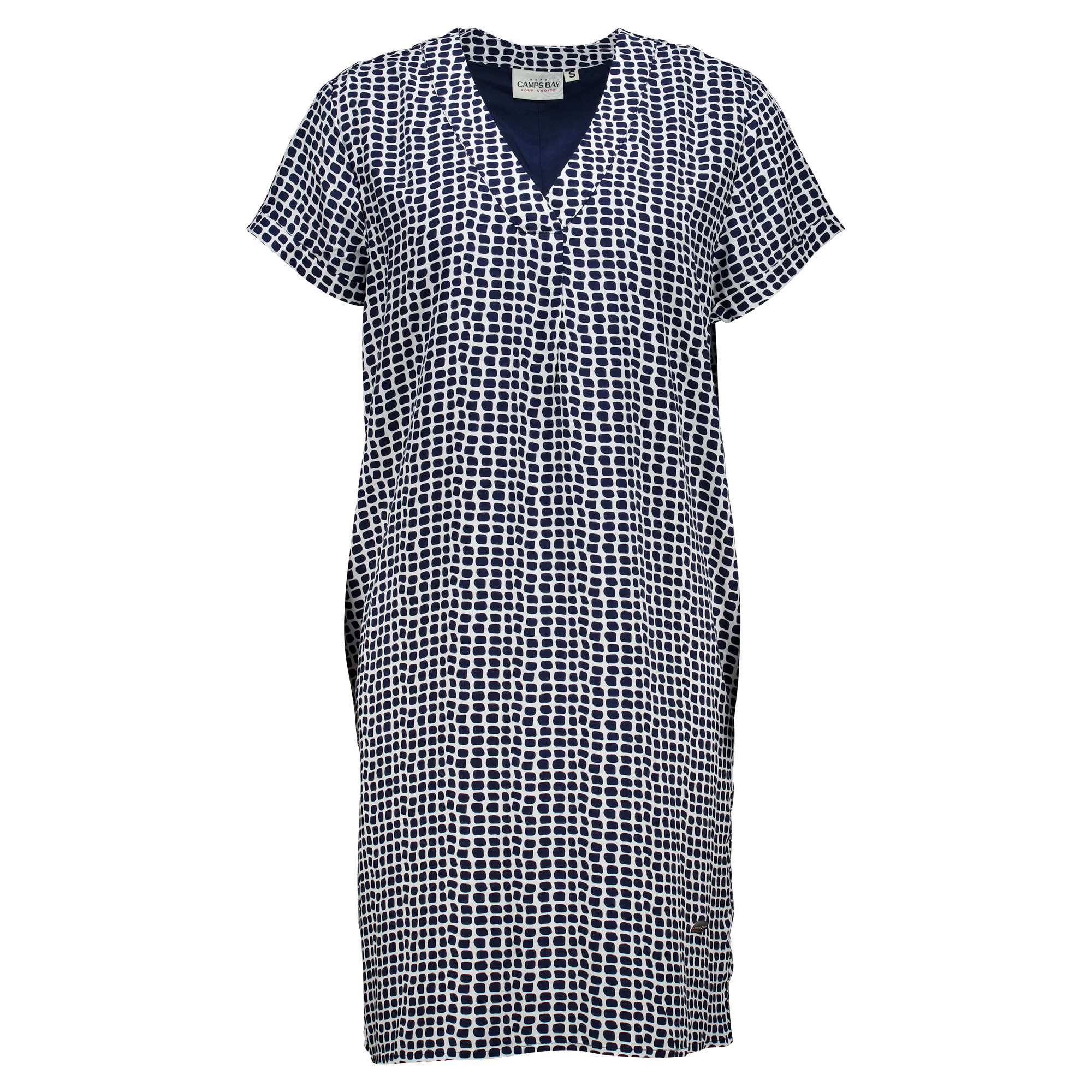 Weibliches Model mit CAMPS BAY Kurzarm-Kleid 