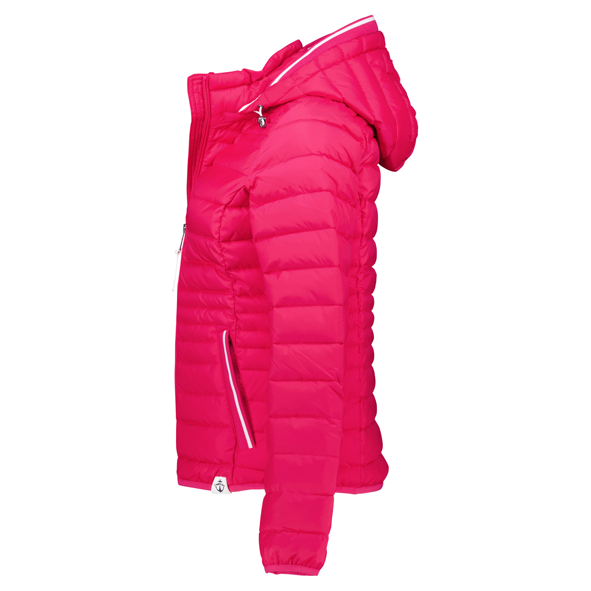 Weibliches Model mit CAMPS BAY Steppjacke in Bright Rose