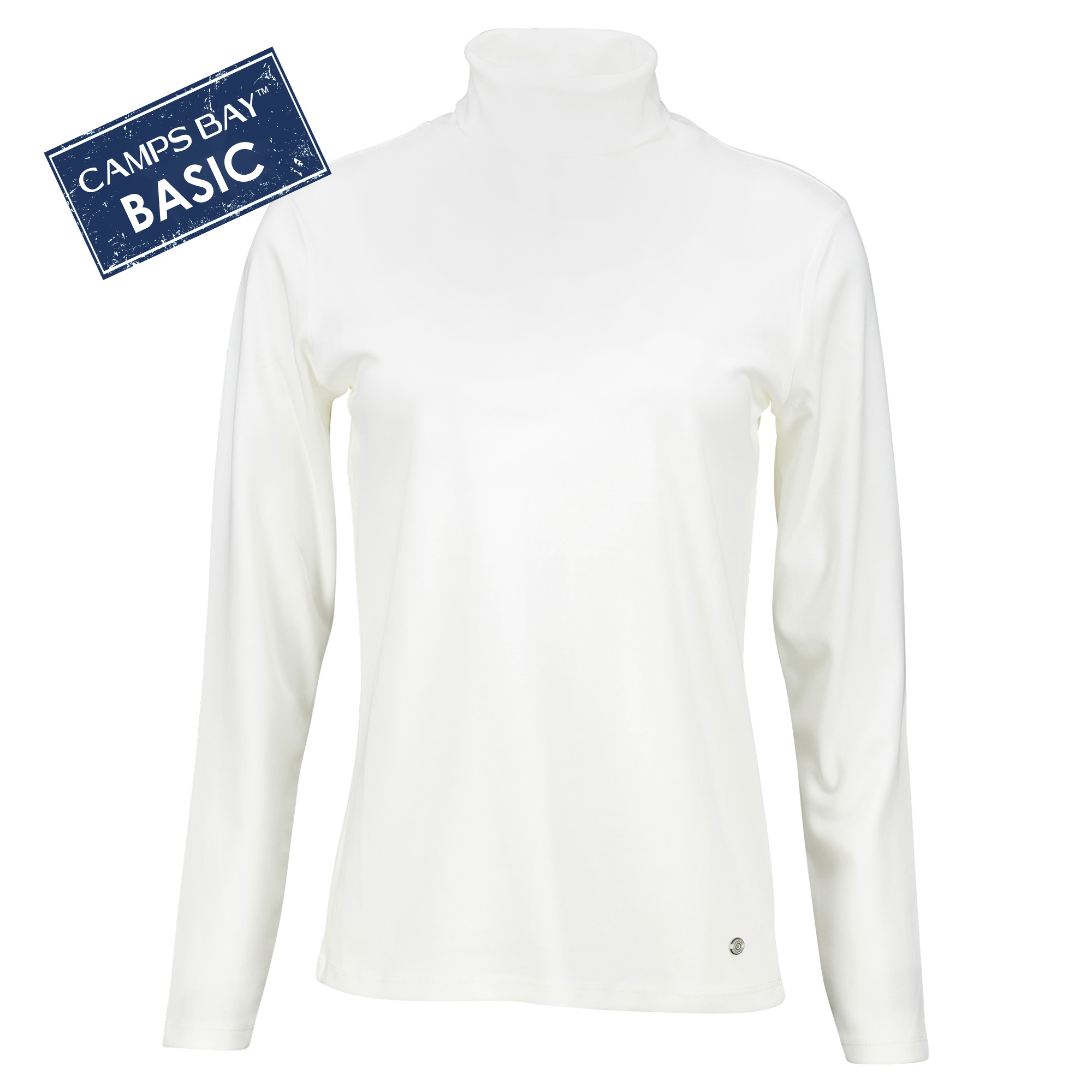 Weibliches Model mit CAMPS BAY Rollkragen-Shirt 